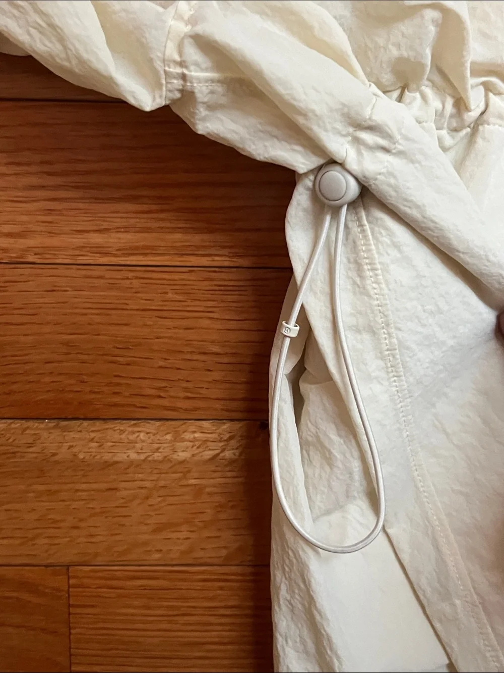 lululemon athletica Cream Drawstring-Waist Zip Jacket